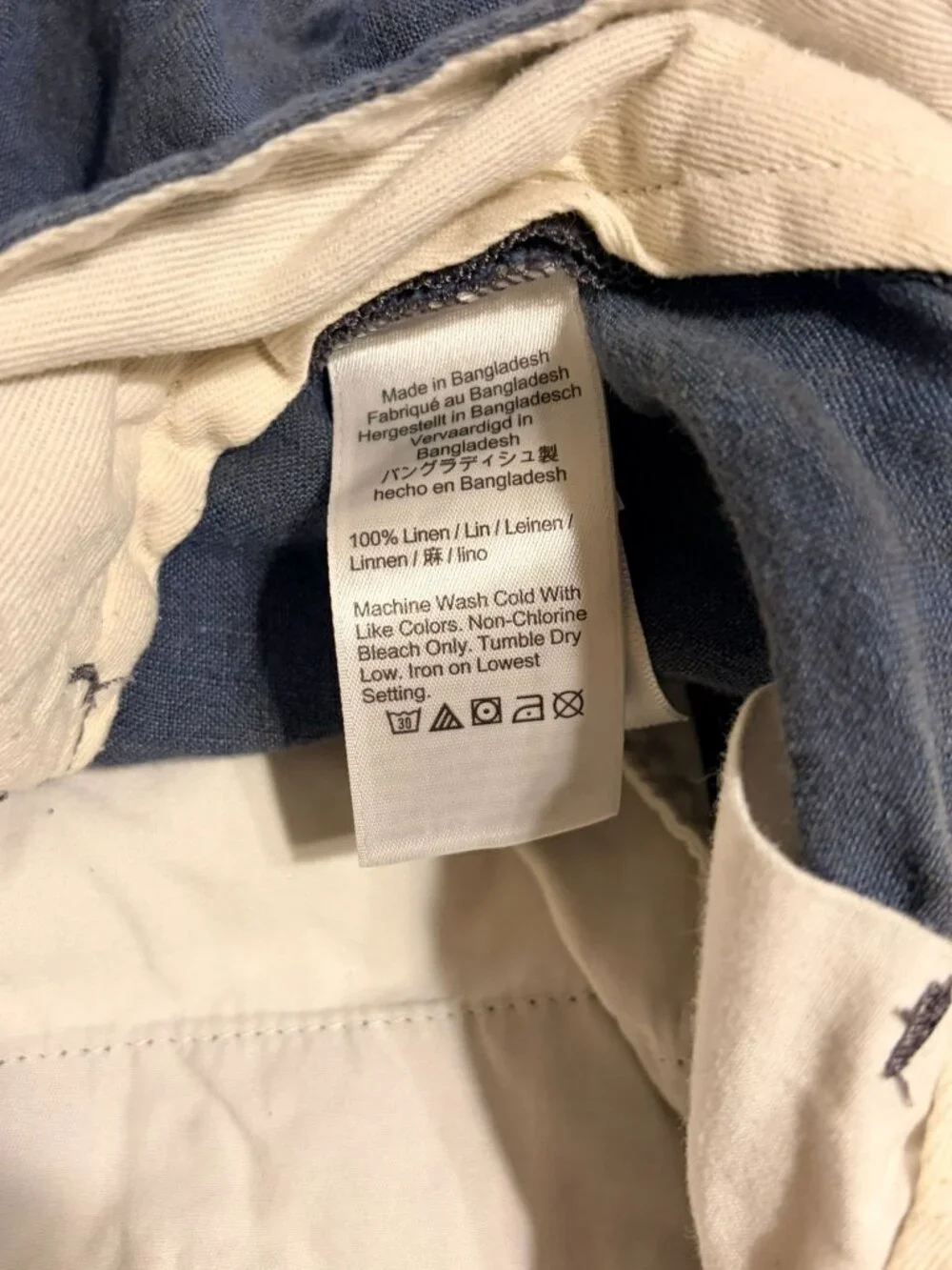 Men's J. Crew Blue Flat Front 4-Pocket 7